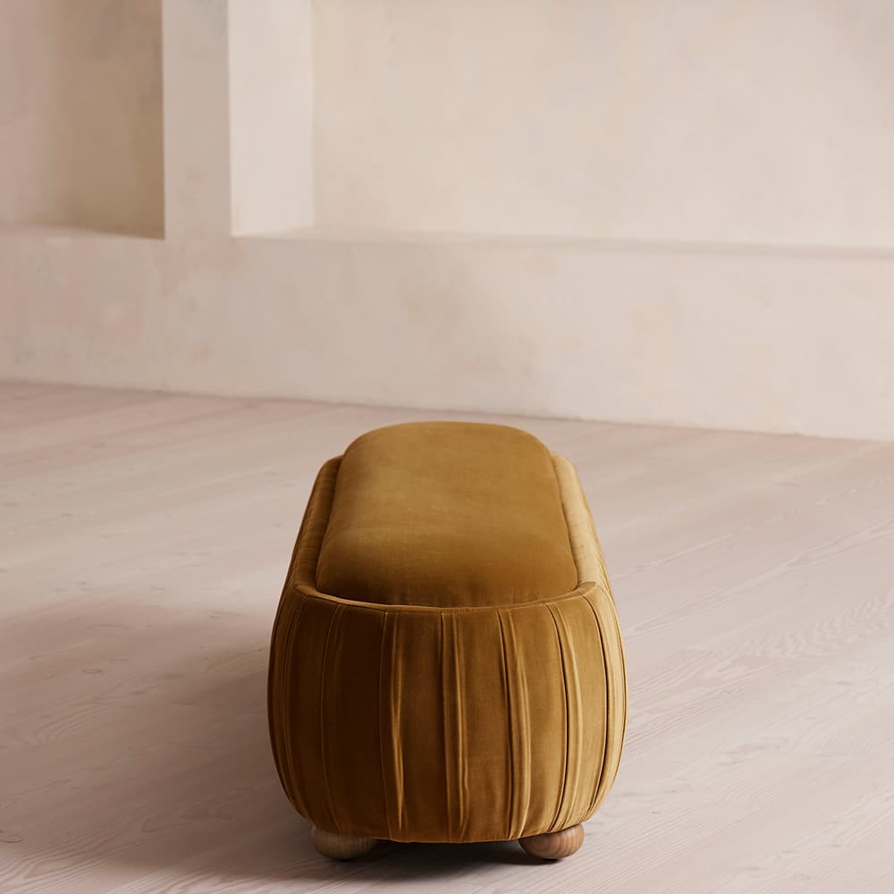 Vivienne Bench - Velvet - Mustard - US - Images - Image 3