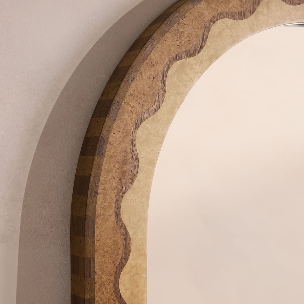 Marella Wall Mirror - Burl & Walnut - Images - Image 3