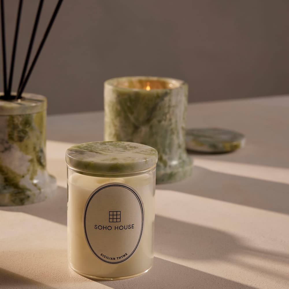 Sicilian Thyme Candle Set - Apple Jade Marble - 250g - Images - Image 3