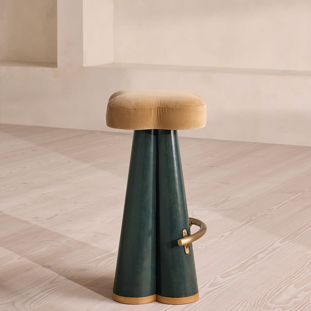 Albany Barstool - Velvet - Camel - UK - Images - Image 3