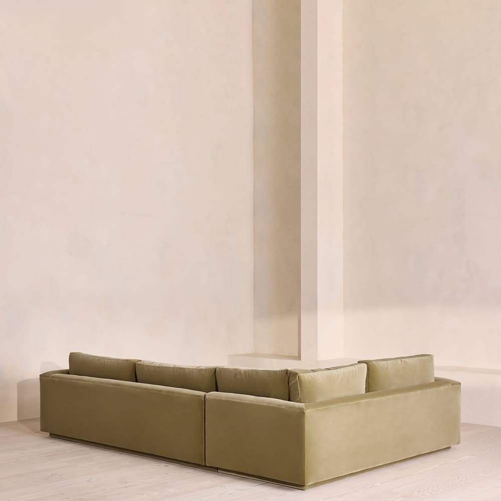 Mossley Left L-Shape Sofa - Velvet - Lichen - UK - Images - Image 3