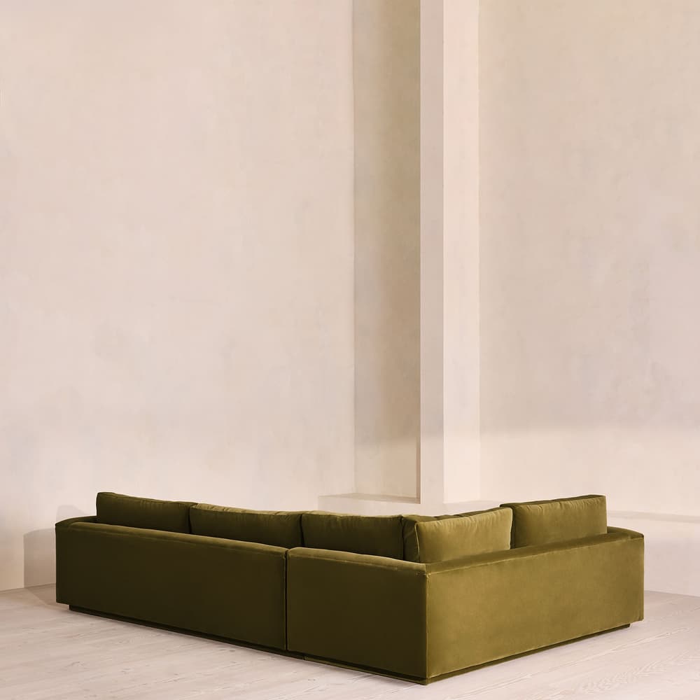 Mossley Left L-Shape Sofa - Velvet - Olive - UK - Images - Image 3