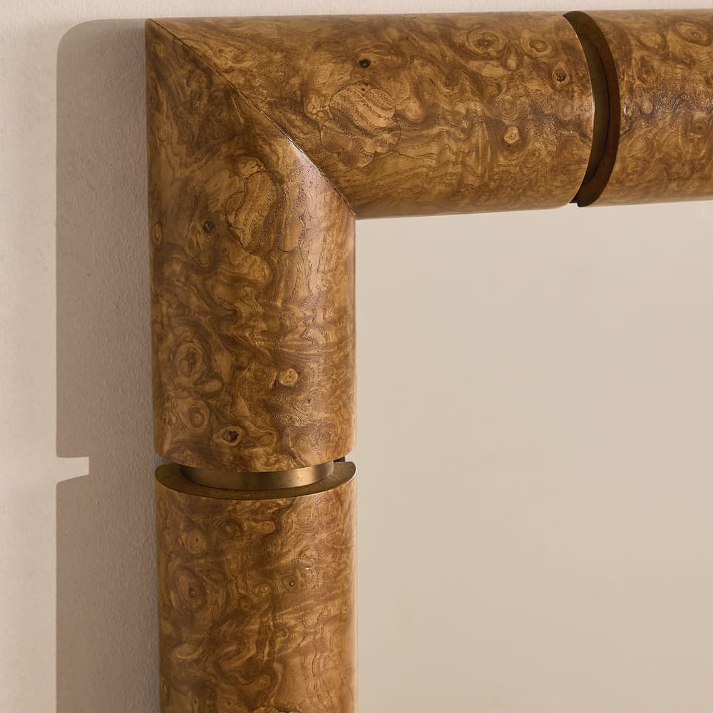 Furleigh Floor Mirror - Burl - Images - Image 3