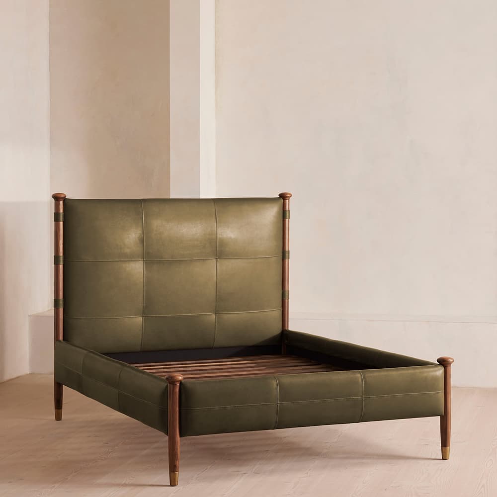 Paolo Bed - Super king - Leather - Moss - Images - Image 3