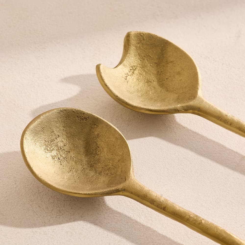 Eden Salad Servers - Brass - Images - Image 3