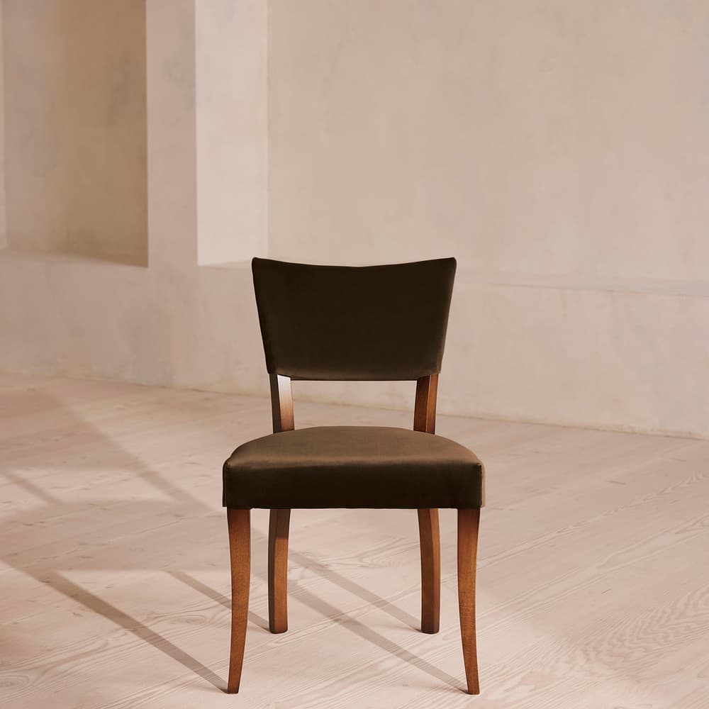 Pair of Molina Dining Chairs - Velvet - Chocolate - UK - Listing - Image 3