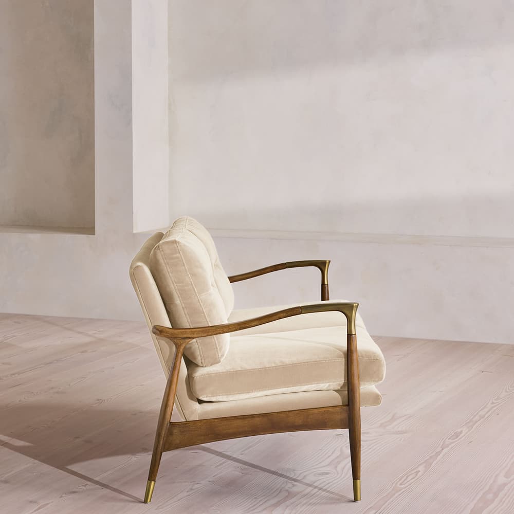 Theodore Two Seater Sofa - Velvet - Porcelain - US - Images - Image 3