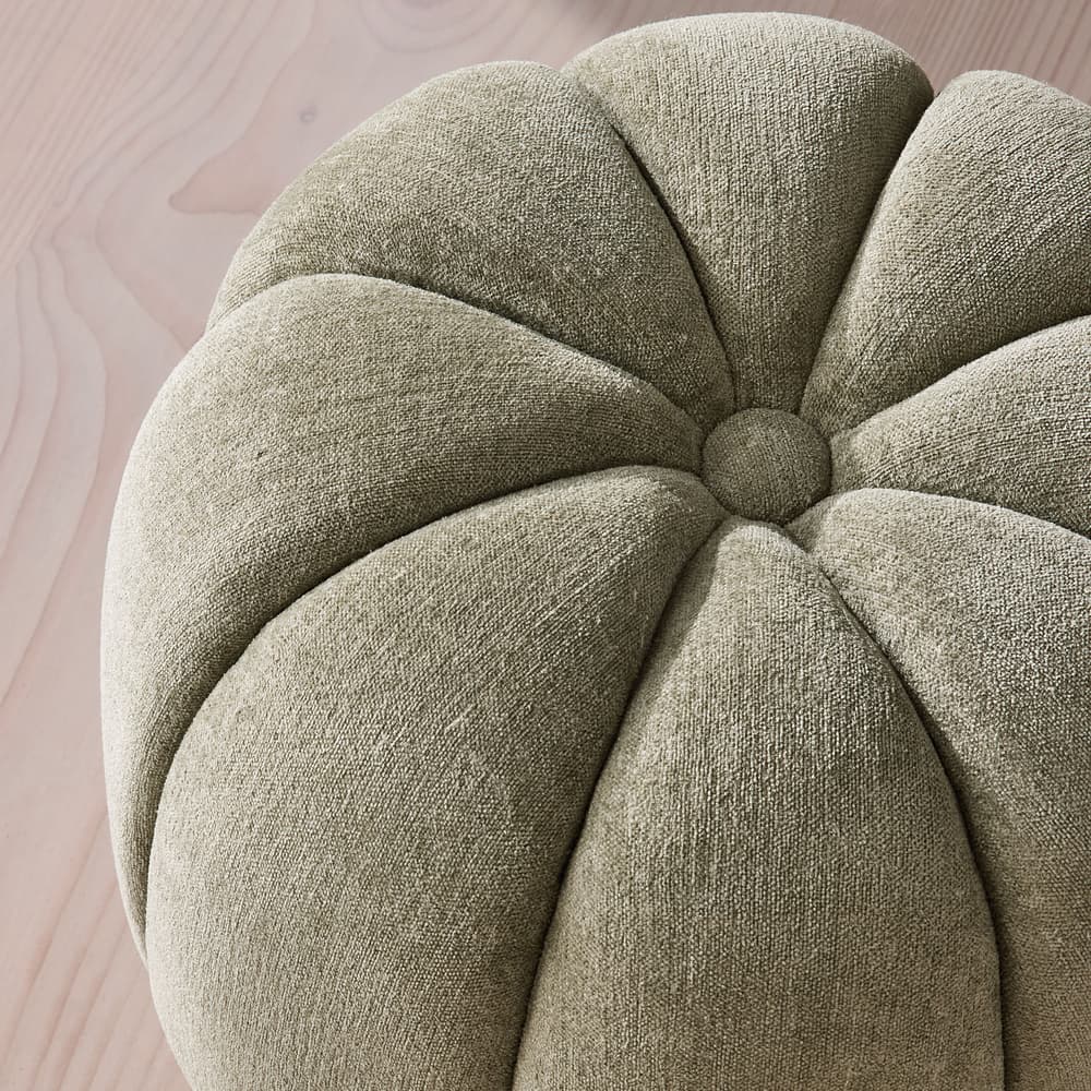 Sofia Footstool - Linen Chenille - Sage - US - Images - Image 3