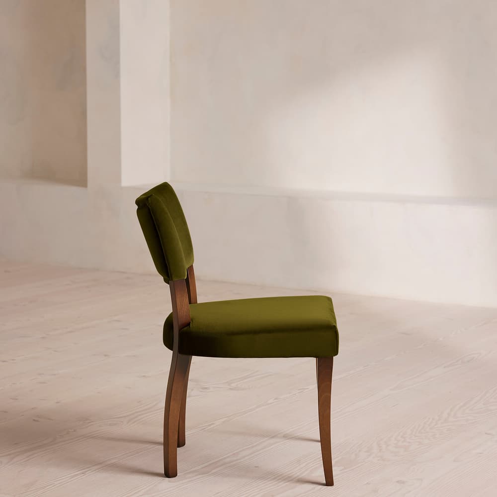 Pair of Molina Dining Chairs - Velvet - Olive - UK - Images - Image 3