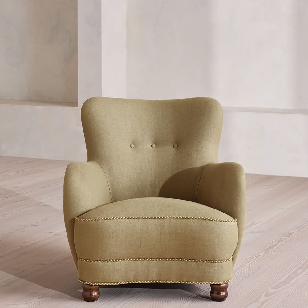 Pippa Armchair - Linen - Wheat - UK - Listing - Image 3