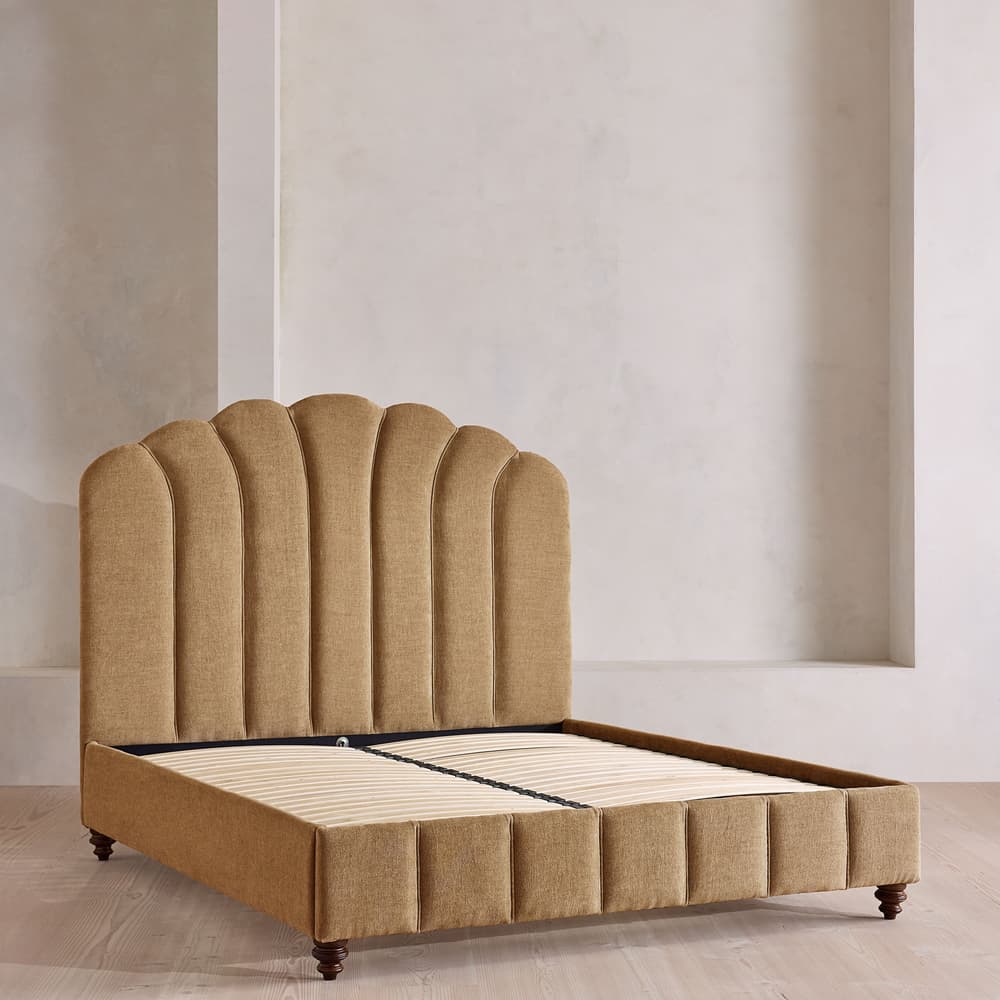 Manette Bed - King - Linen Chenille - Sand - UK - Images - Image 3