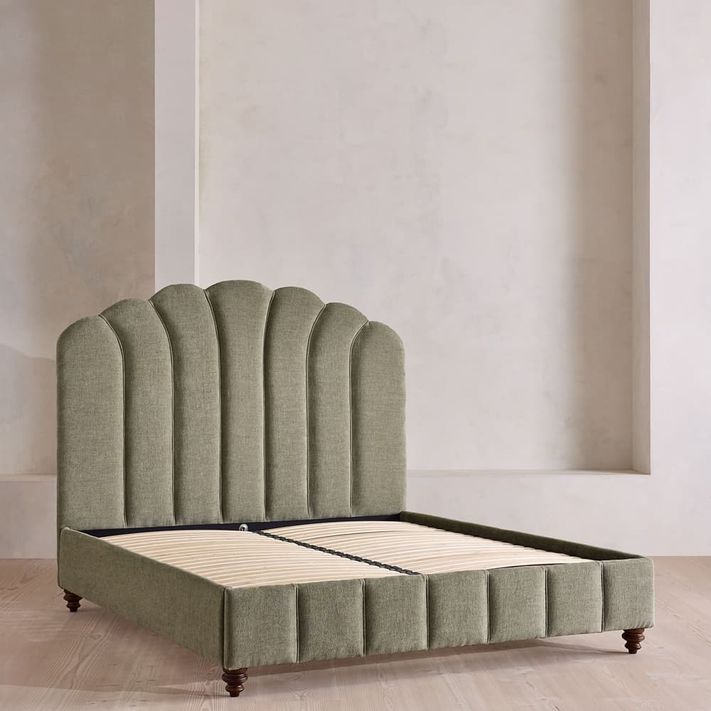 Manette Bed - King - Linen Chenille - Sage - UK - Images - Image 3