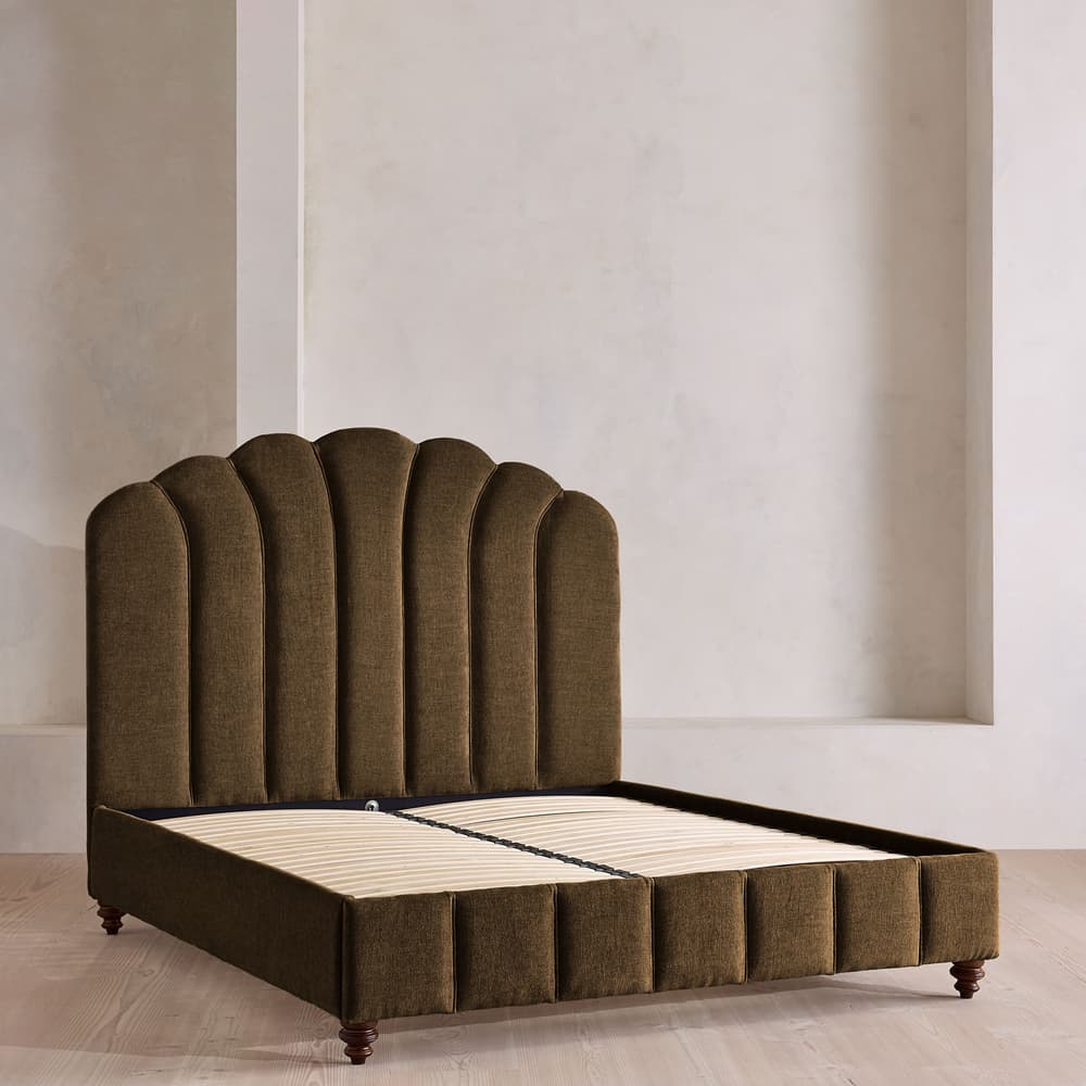 Manette Bed - King - Linen Chenille - Chocolate - UK - Images - Image 3