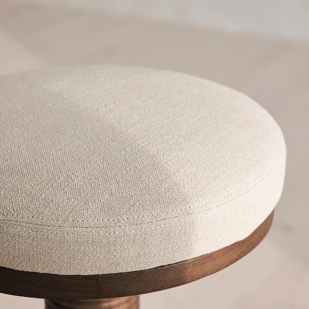 Bryden Tall Barstool - Dark Oak - Linen - Natural - UK - Images - Image 3