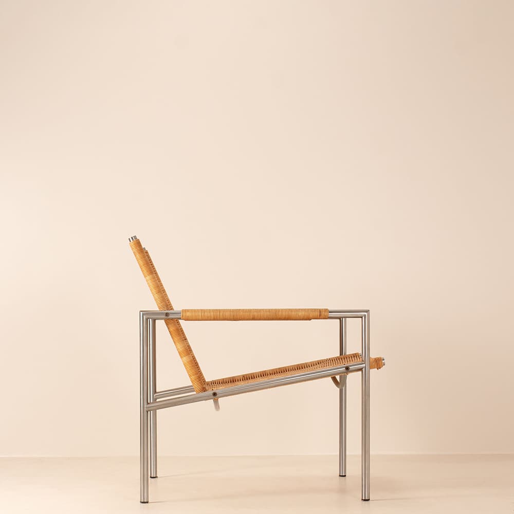 Vintage Armchair - Rattan and Chrome - Images - Image 3