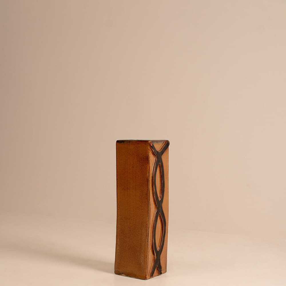 Vintage Mid Century Vase - Glazed Glass - Belgium - Images - Image 3