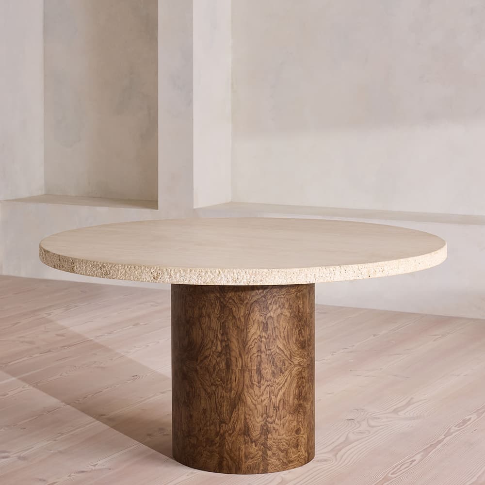 Ramsey Dining Table - Round - Travertine - Listing - Image 3