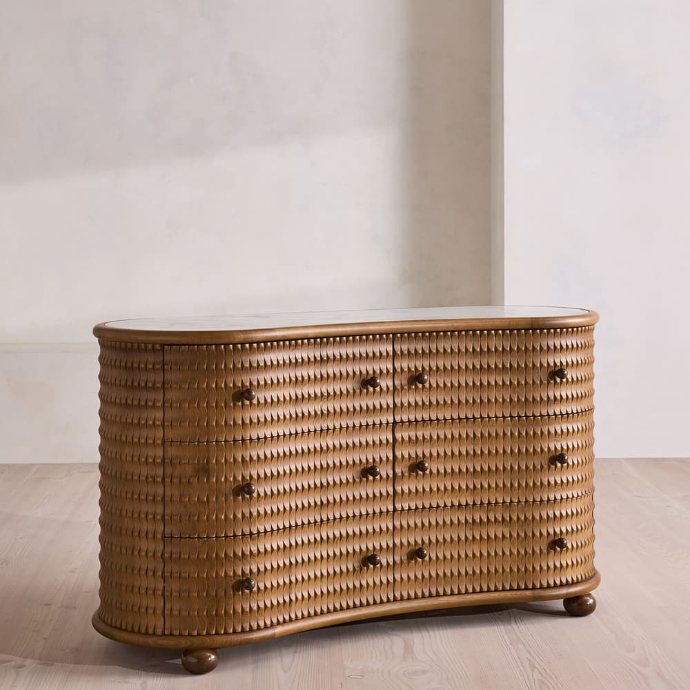 Armando Six Drawer Dresser - Calacatta Aura Marble - Listing - Image 3