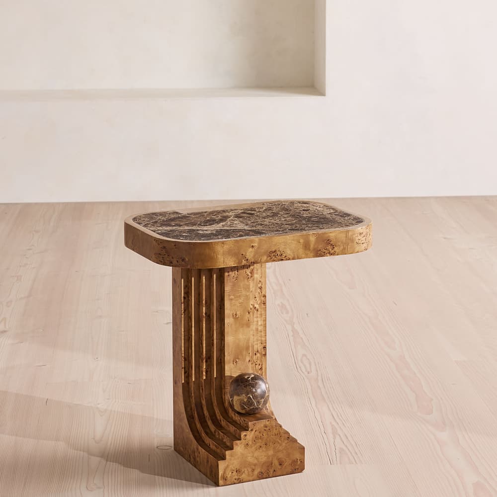 Emmeline Side Table - Dark Emperador - Listing - Image 3