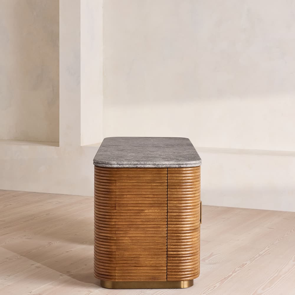 Kingsley Desk - Grey Emperador - Images - Image 3