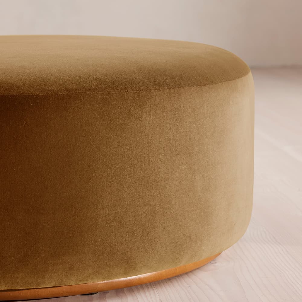 Aline Ottoman - Velvet - Mustard - US - Images - Image 3