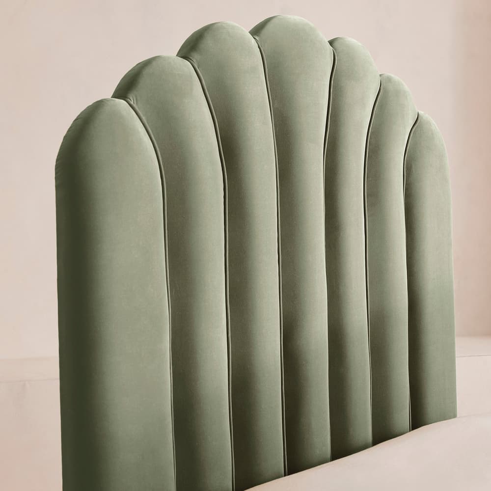 Manette Bed - Double - Velvet - Seafoam - UK - Images - Image 3
