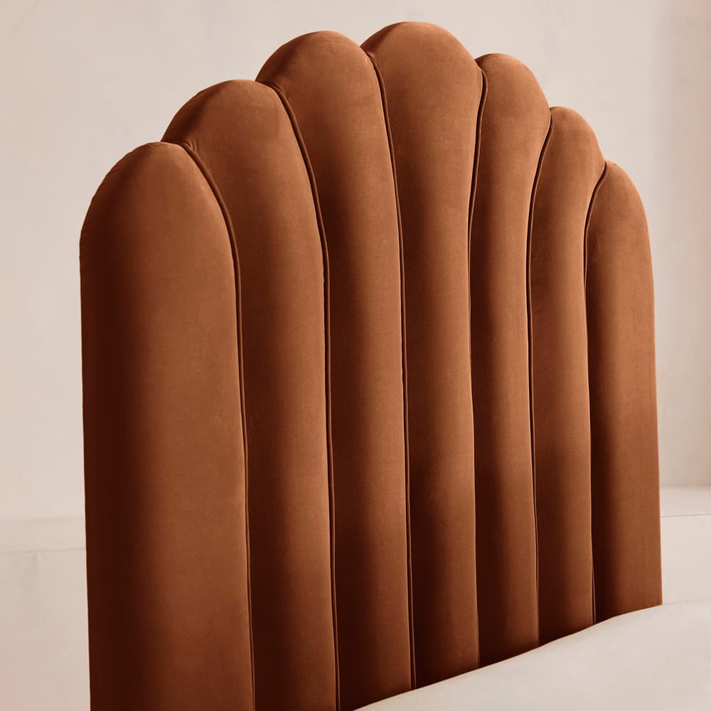 Manette Bed - King - Velvet - Cinnamon - UK - Images - Image 3