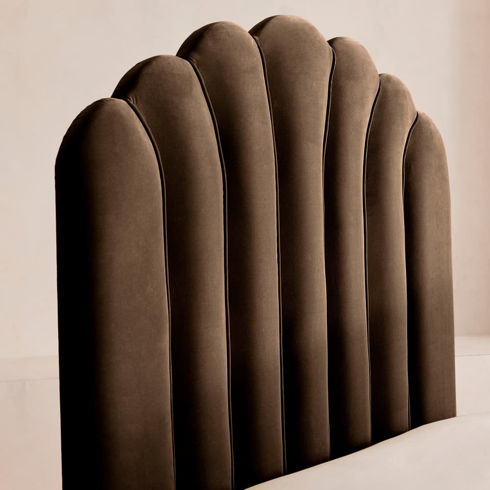 Manette Bed - Double - Velvet - Chocolate - Images - Image 3