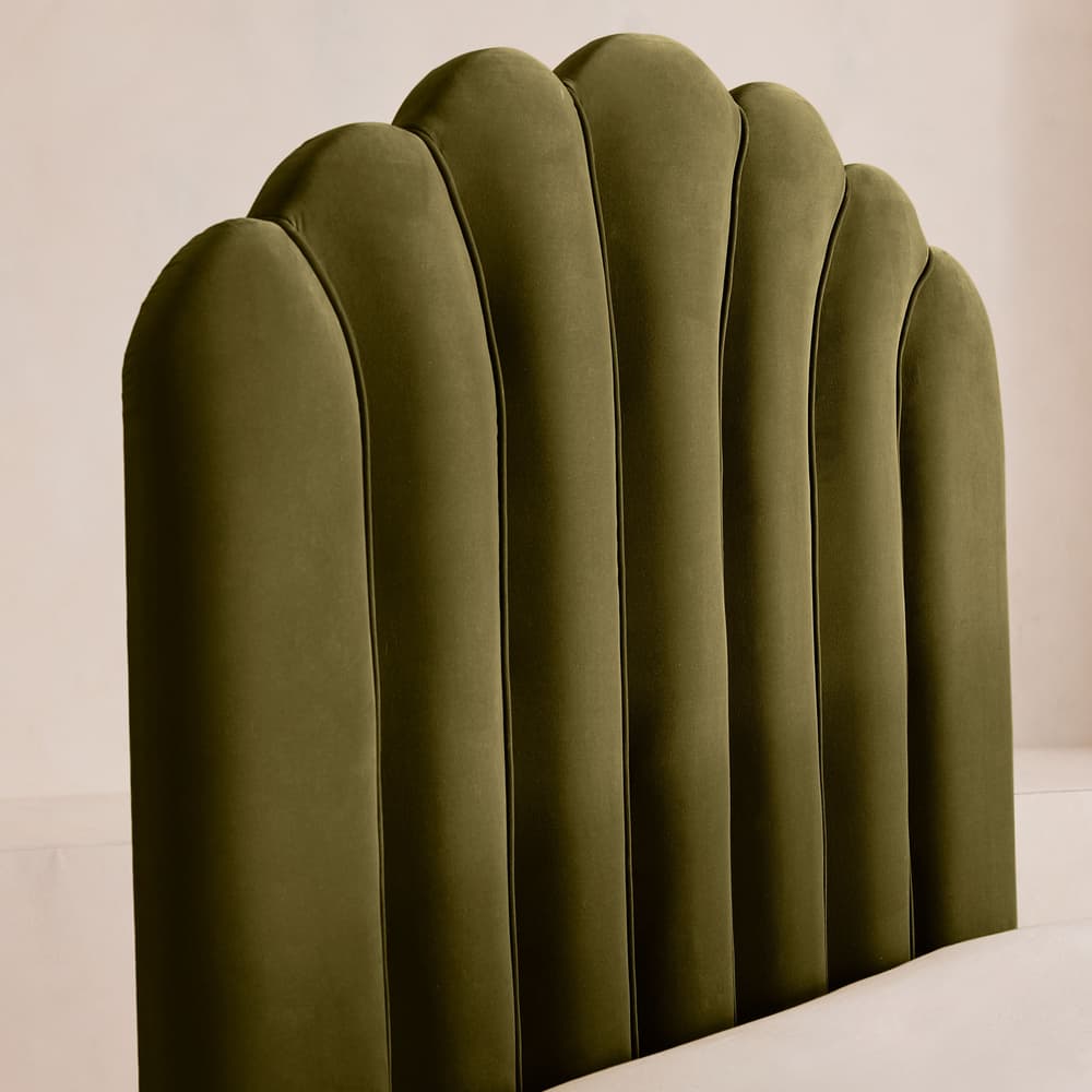 Manette Bed - King - Velvet - Olive - Images - Image 3