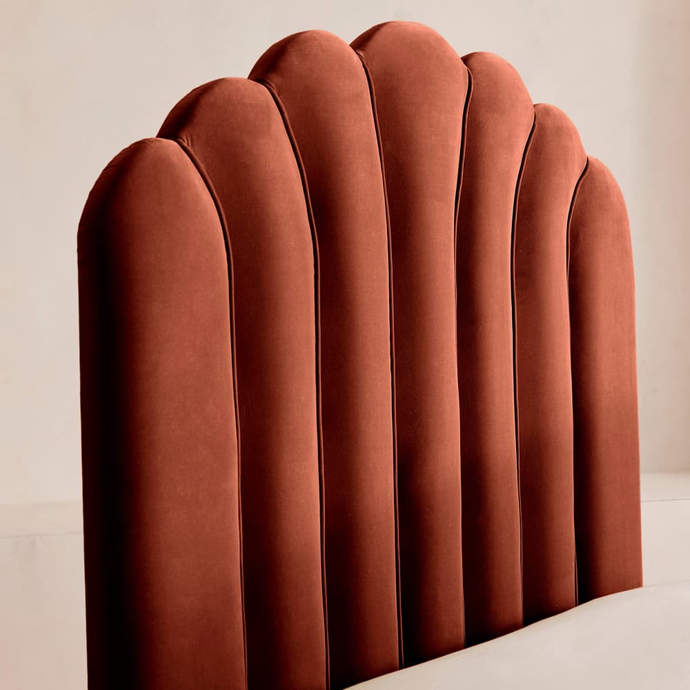 Manette Bed - Double - Velvet Rust - Images - Image 3