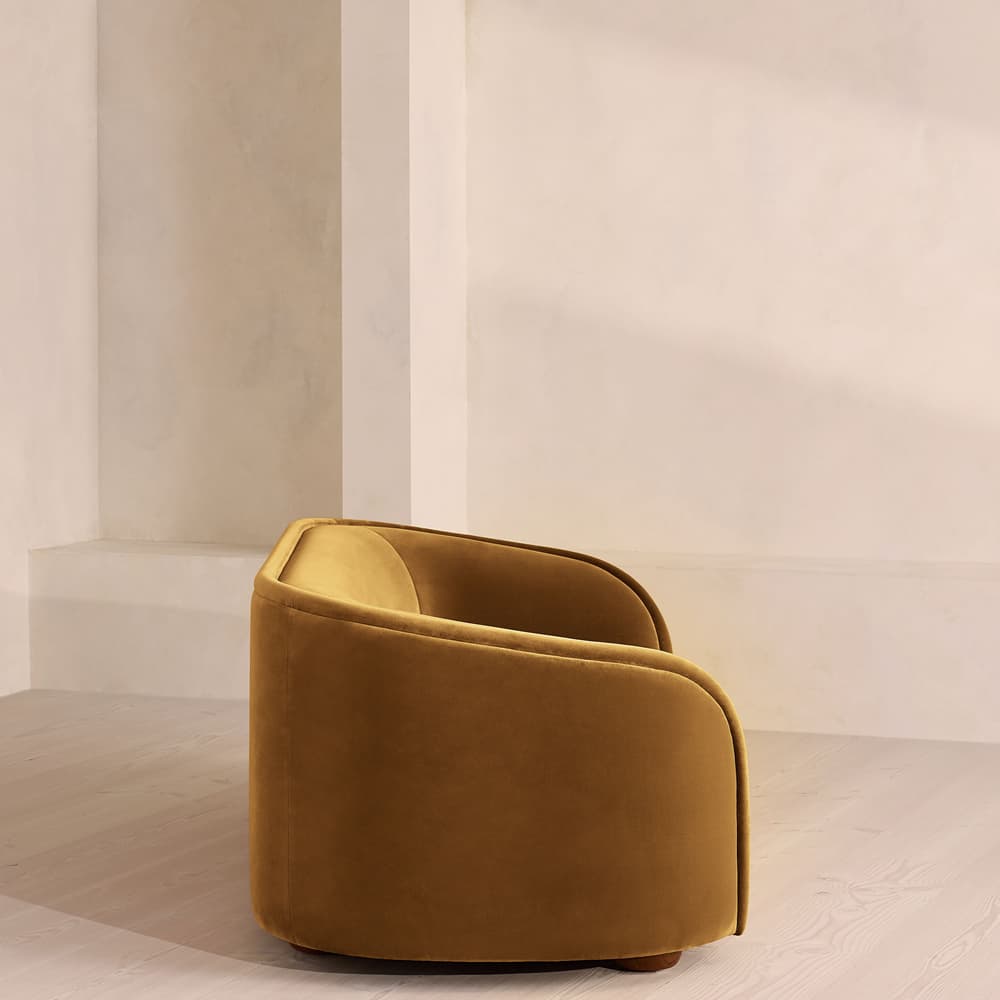 Conall Three Seater Sofa - Velvet - Mustard - US - Images - Image 3
