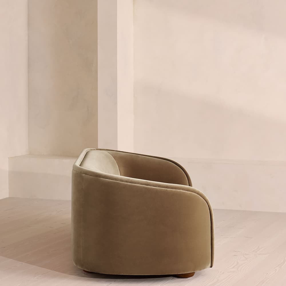 Conall Three Seater Sofa - Velvet - Truffle - UK - Images - Image 3