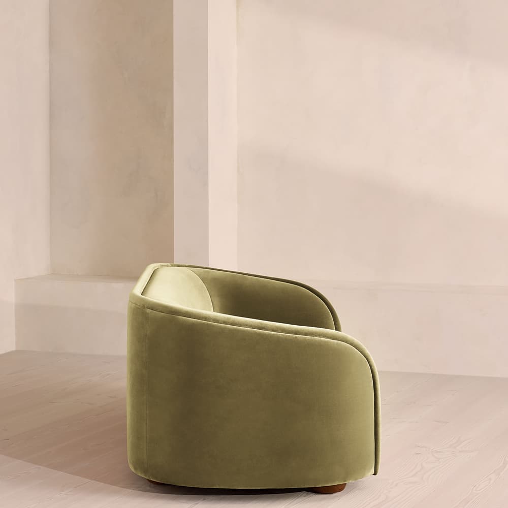 Conall Three Seater Sofa - Velvet - Lichen - Images - Image 3