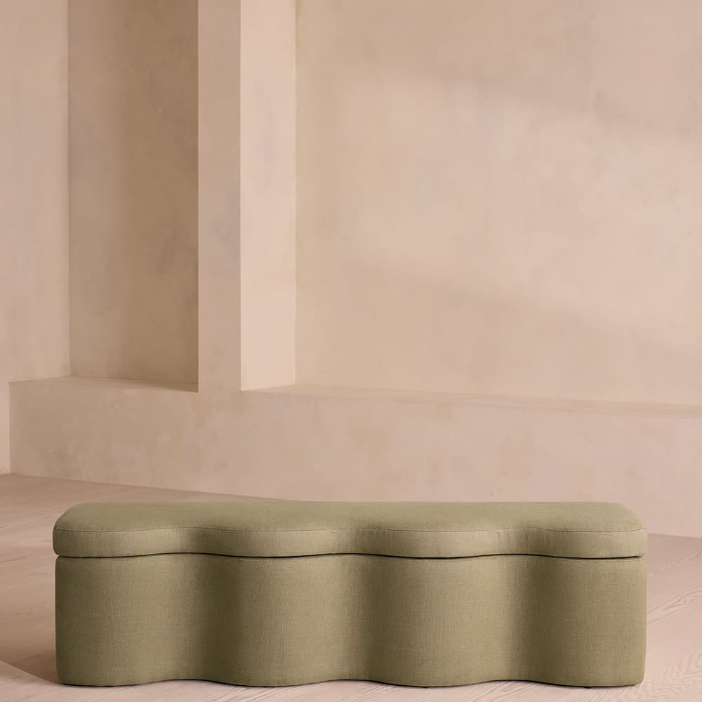 Eli Storage Bench - Linen - Sage - Listing - Image 3