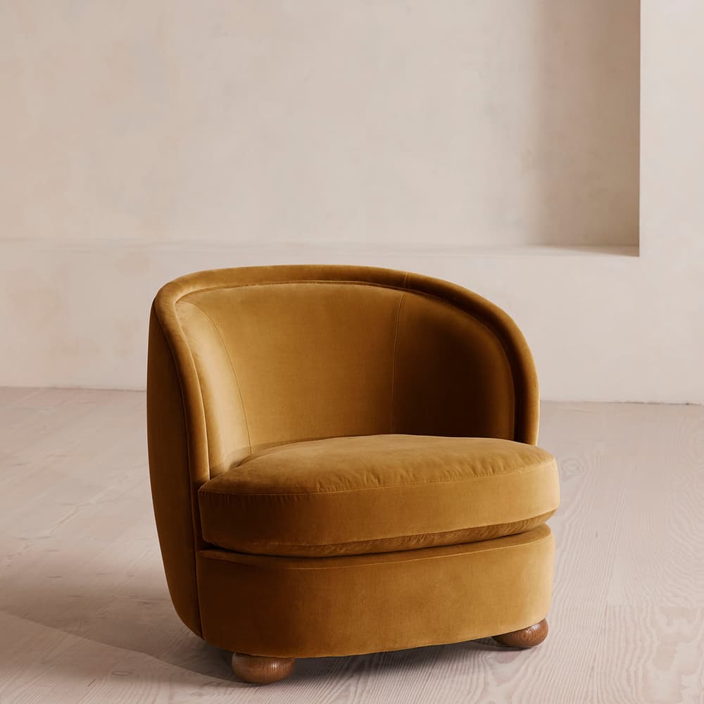 Blair Tub Armchair - Velvet - Mustard - US - Listing - Image 3