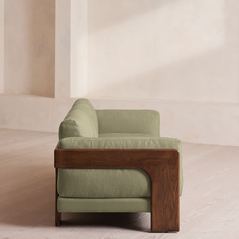 Marcia Three Seater Sofa - Linen - Sage - Images - Image 3