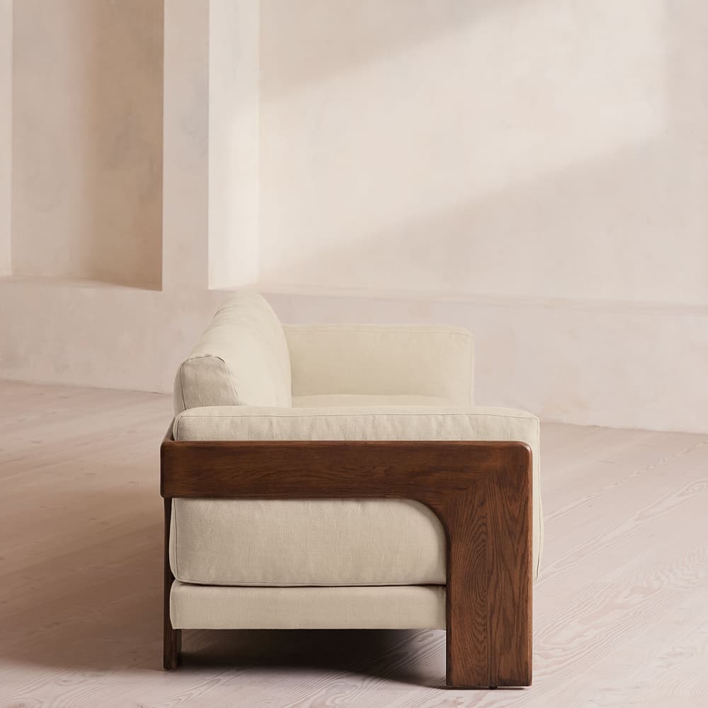Marcia Three Seater Sofa - Linen - Bisque - Images - Image 3