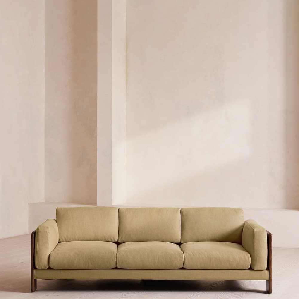 Marcia Three Seater Sofa - Linen - Wheat - US - Listing - Image 3