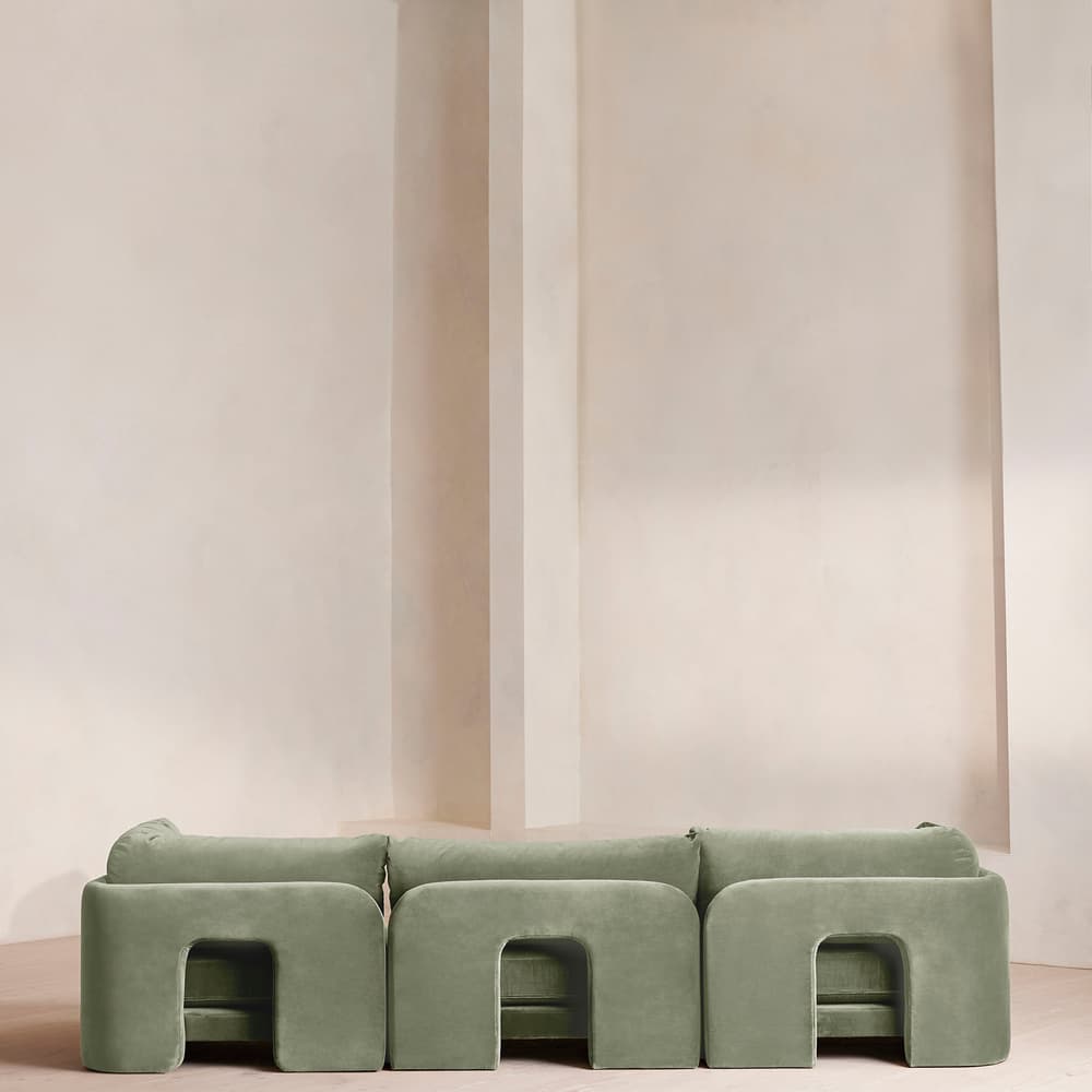 Odell Modular Sofa - Four Seater - Velvet - Seafoam - UK - Images - Image 3