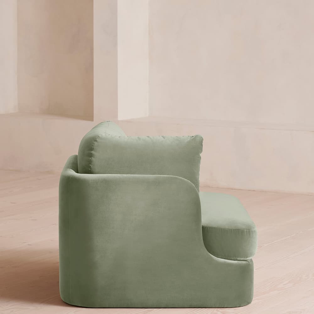 Odell Modular Sofa - Left Arm Module - Velvet - Seafoam - UK - Image 3