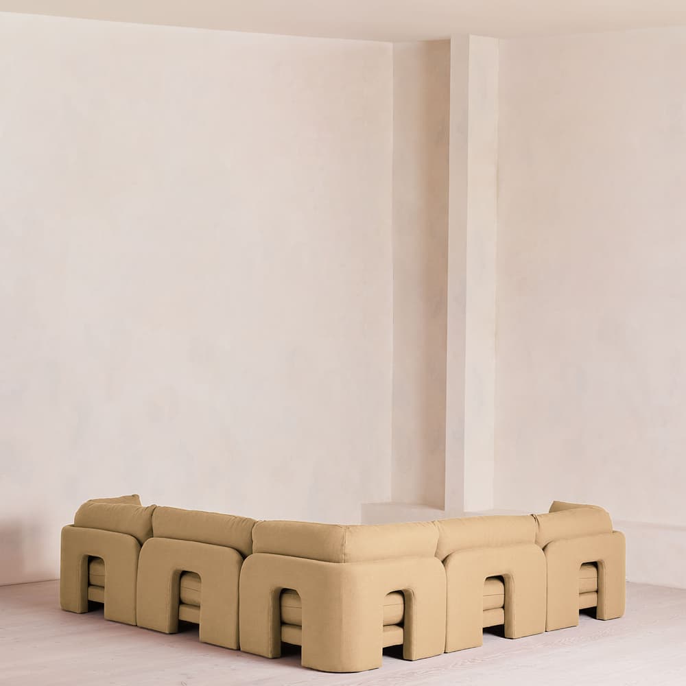 Odell Modular Sofa - Corner Sofa - Linen - Wheat - Images - Image 3