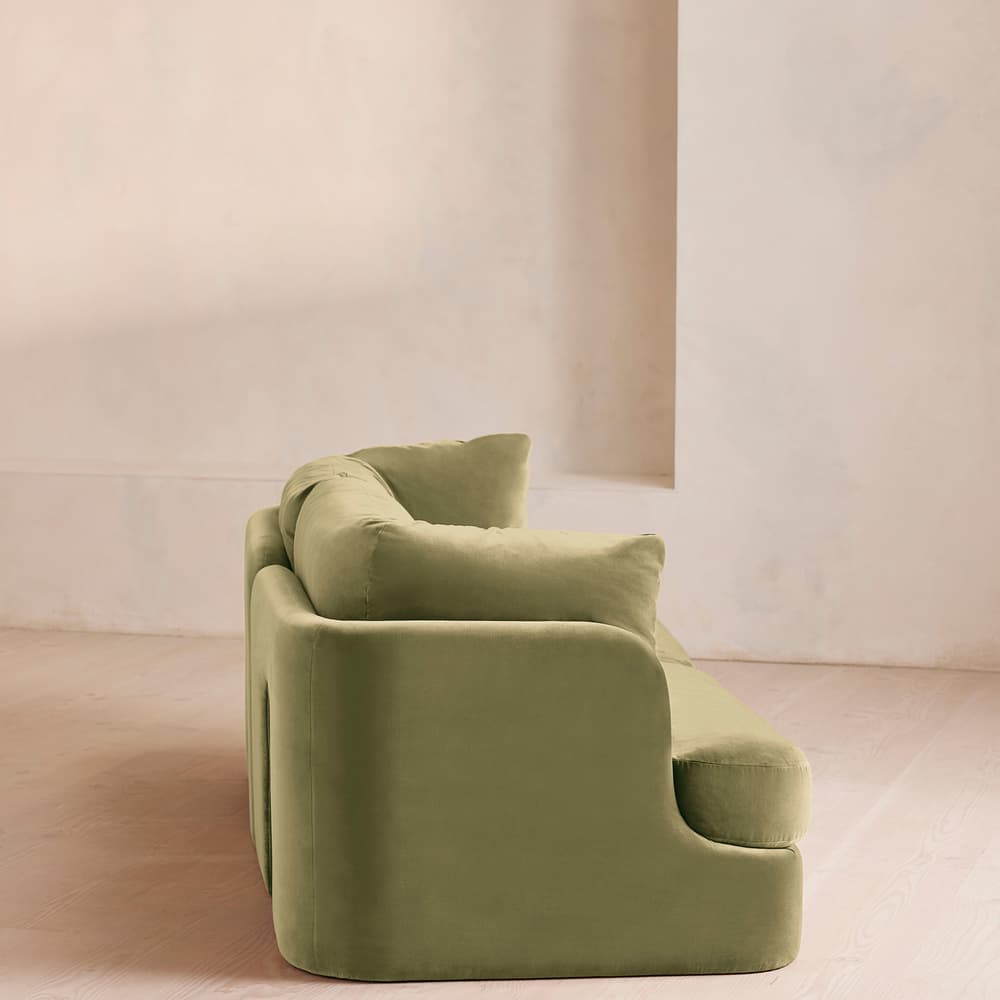 Odell Modular Sofa - Three Seater - Velvet - Lichen - Images - Image 3