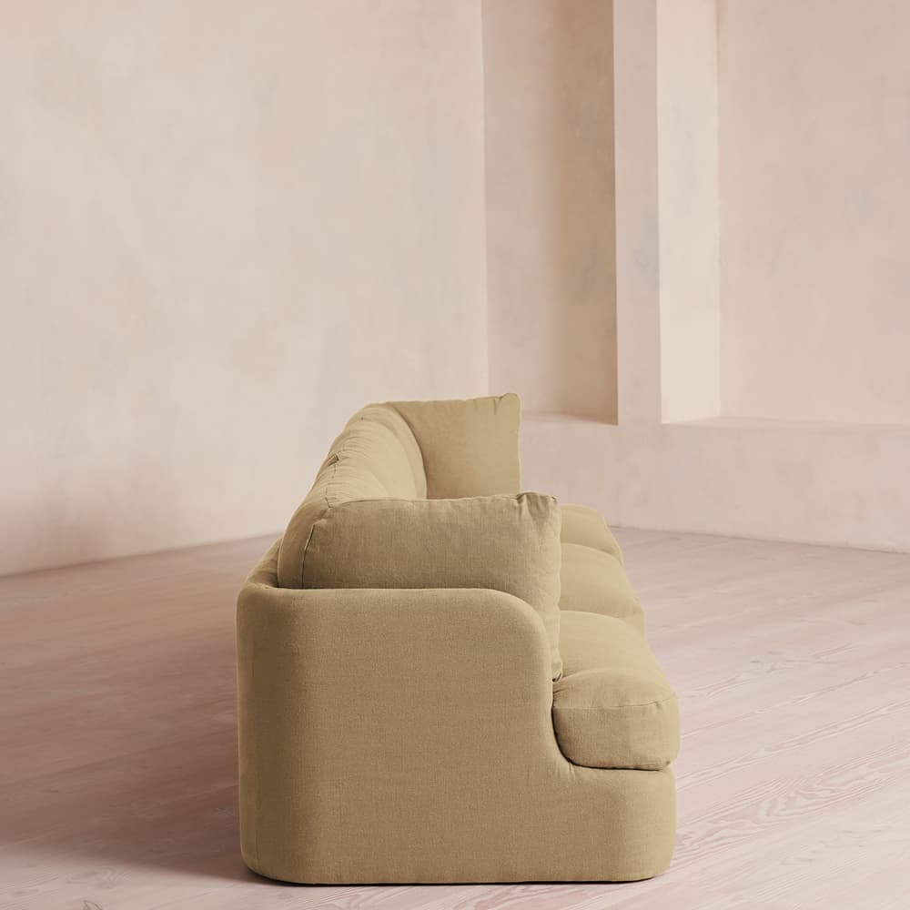 Odell Deeper Sit Modular Sofa - Four Seater - Linen - Wheat - Images - Image 3