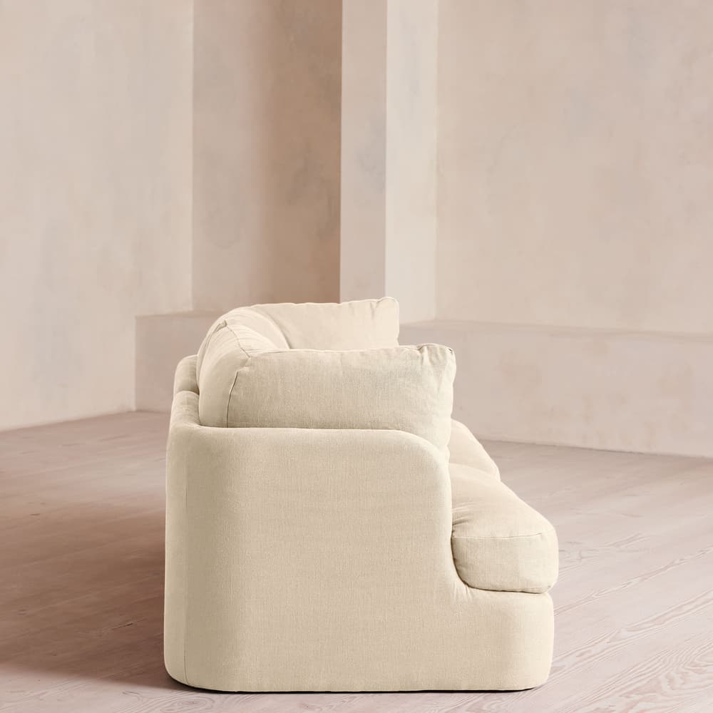 Odell Deeper Sit Sectional Sofa - Three Seater - Linen - Bisque - US - Images - Image 3