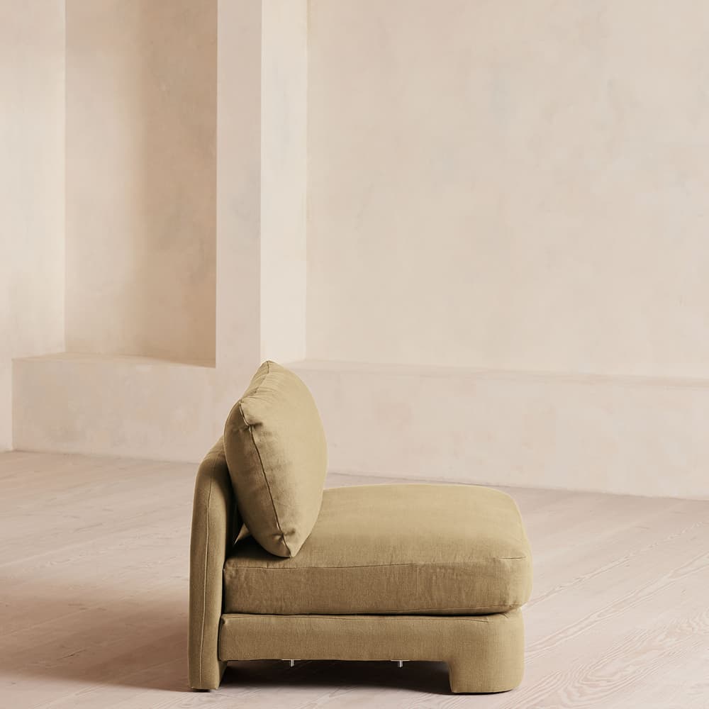 Odell Deeper Sit Sectional Sofa - Right Arm Module - Linen - Wheat - US - Image 3