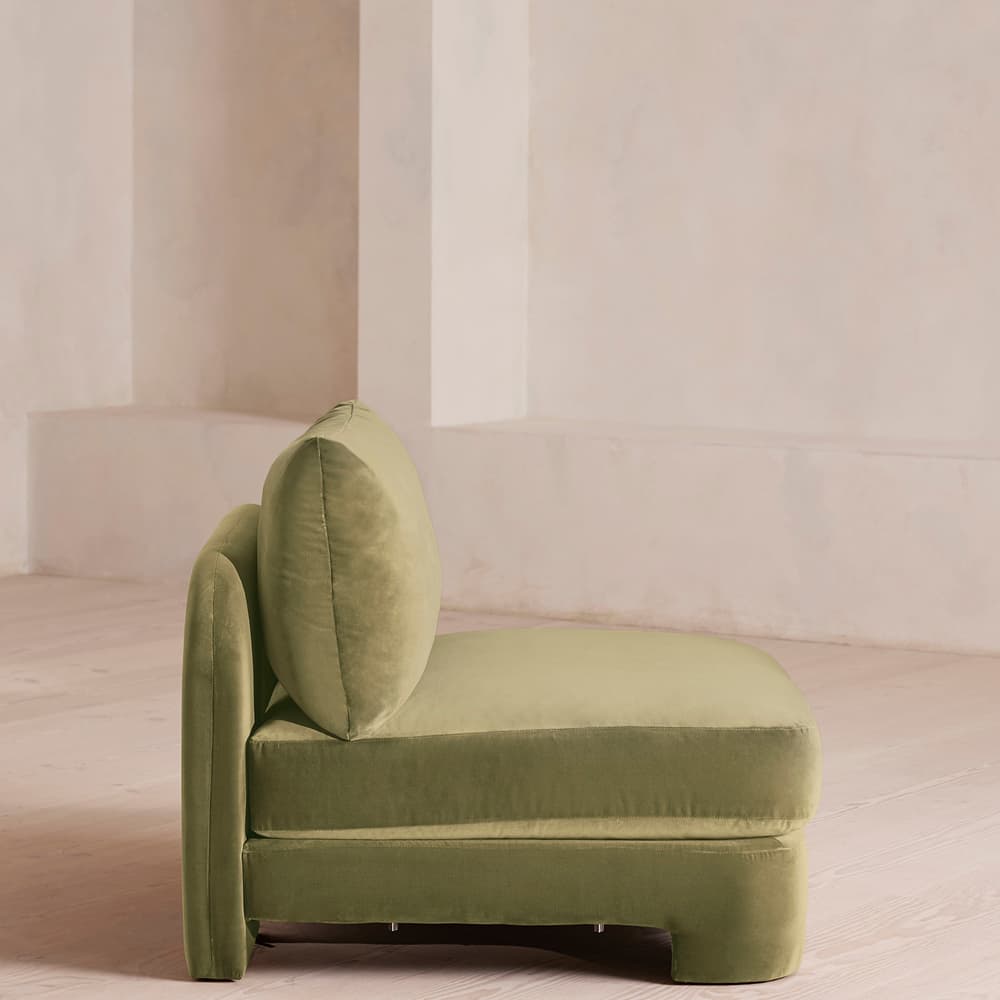Odell Deeper Sit Modular Sofa - Armless Module - Velvet Lichen - Image 3
