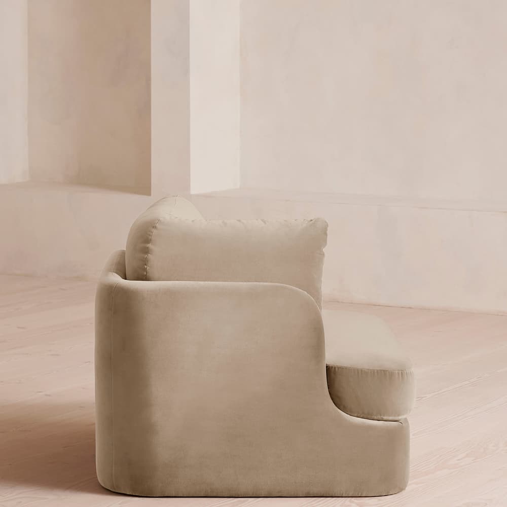 Odell Modular Sofa - Left Arm Module - Velvet - Oyster - UK - Image 3
