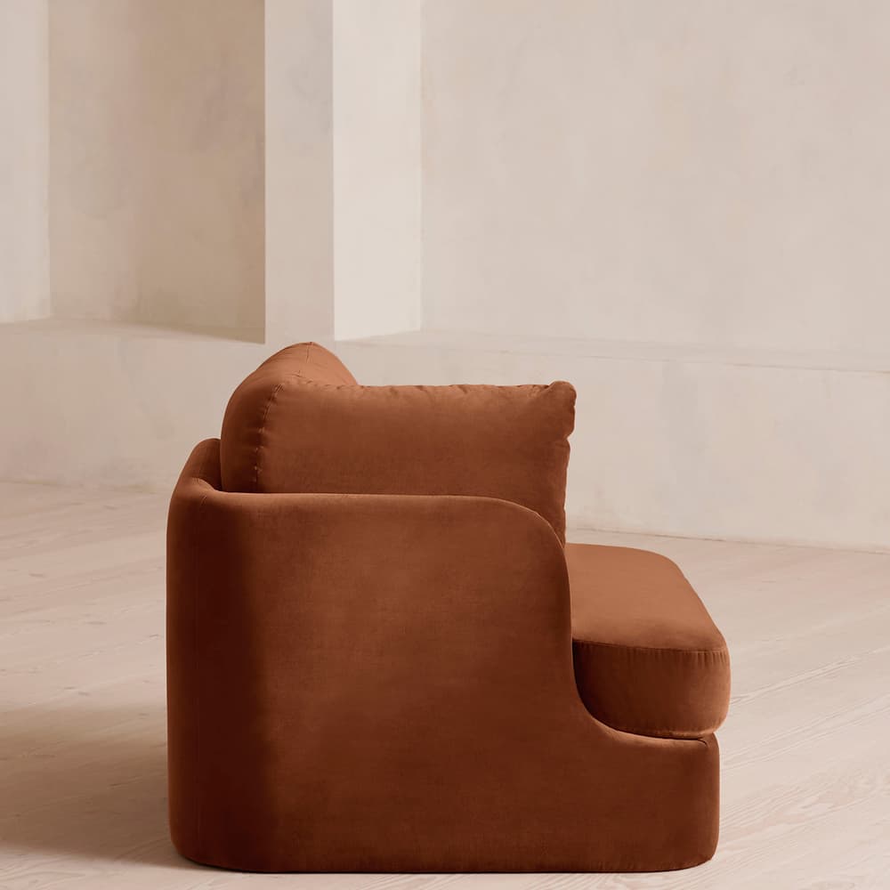 Odell Deeper Sit Sectional Sofa - Left Arm Module - Cinnamon Velvet - US - Image 3