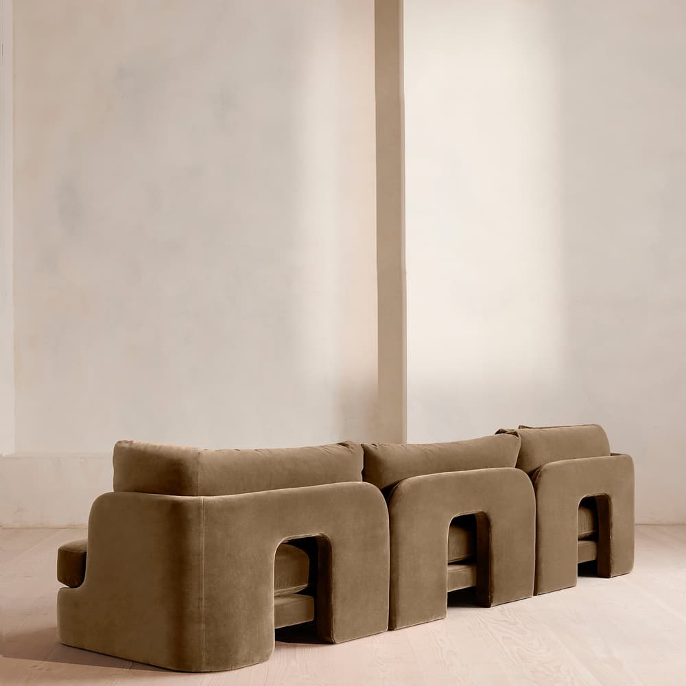 Odell Modular Sofa - Four Seater - Velvet - Truffle - UK - Images - Image 3
