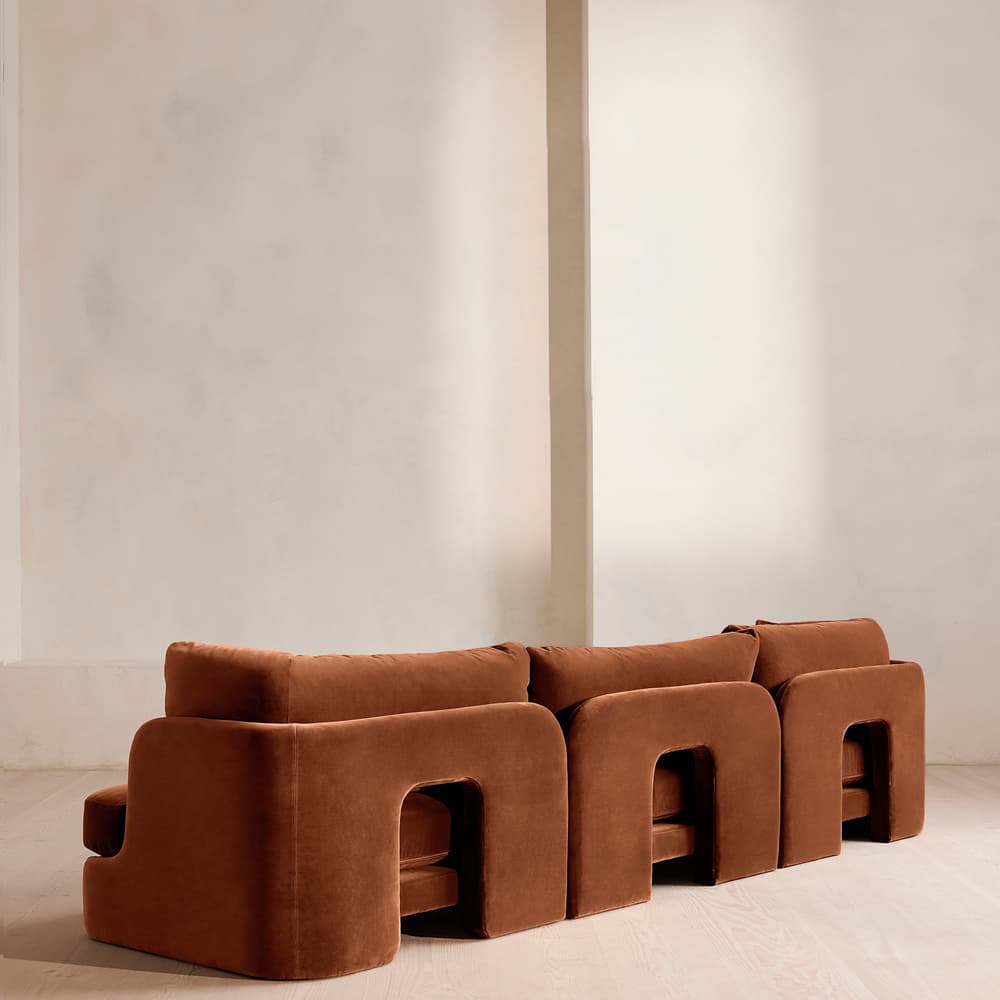 Odell Modular Sofa - Four Seater - Velvet - Cinnamon - UK - Images - Image 3